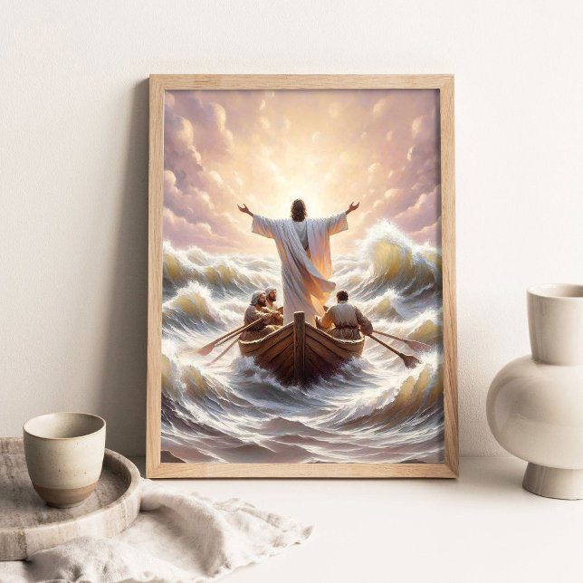 Poster Calm the Storm, Christian Art, Peace Be Still Art (Criador carregado)