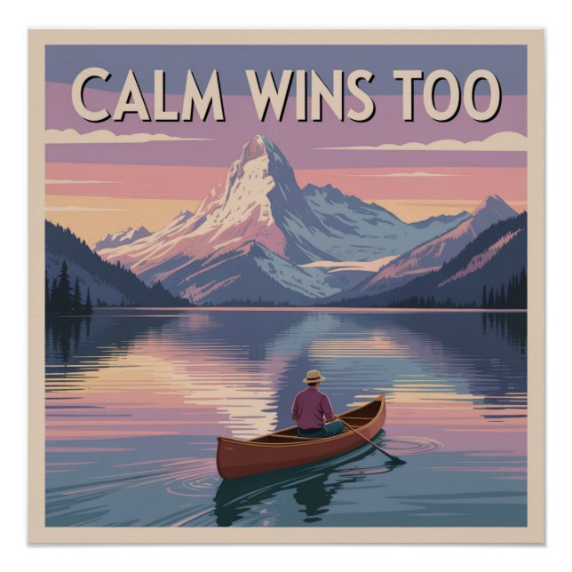 Póster Calm Wins Too (Frente)
