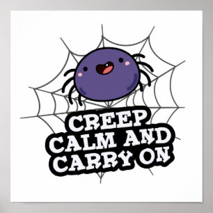 Poster Calma E Carregar De Aranha Engraçada