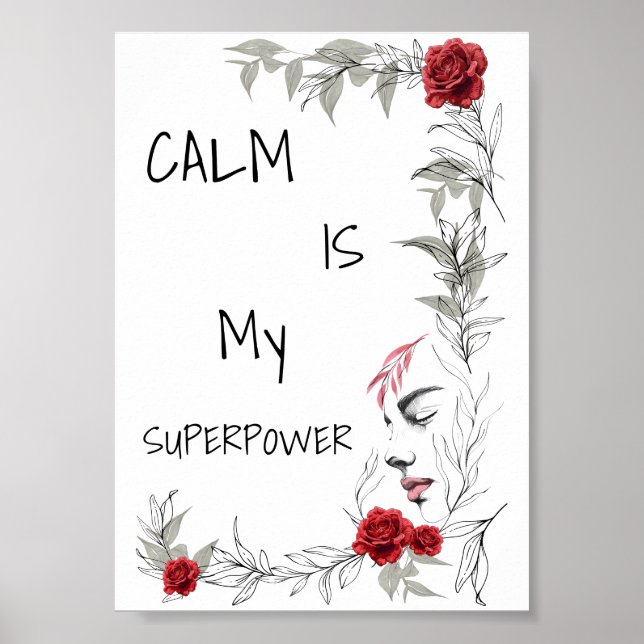 Poster Calma É Meu Superpoder | Autoconfiança e Confiança (Frente)