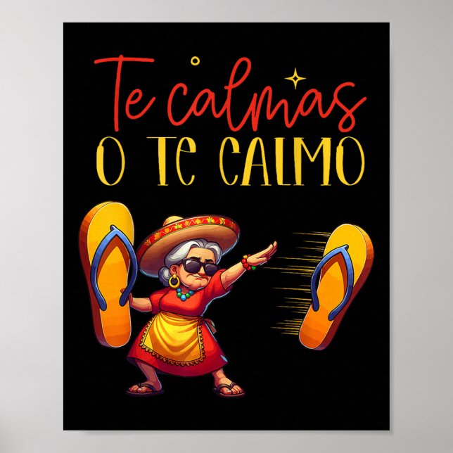 Poster Calmas O Calmo Engraçado Mãe Espanhola Mãe Expr (Frente)