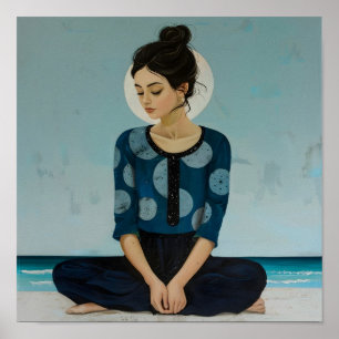 Poster Calming Yoga Pose