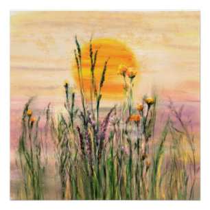 Póster Calmness Field Sun Poster