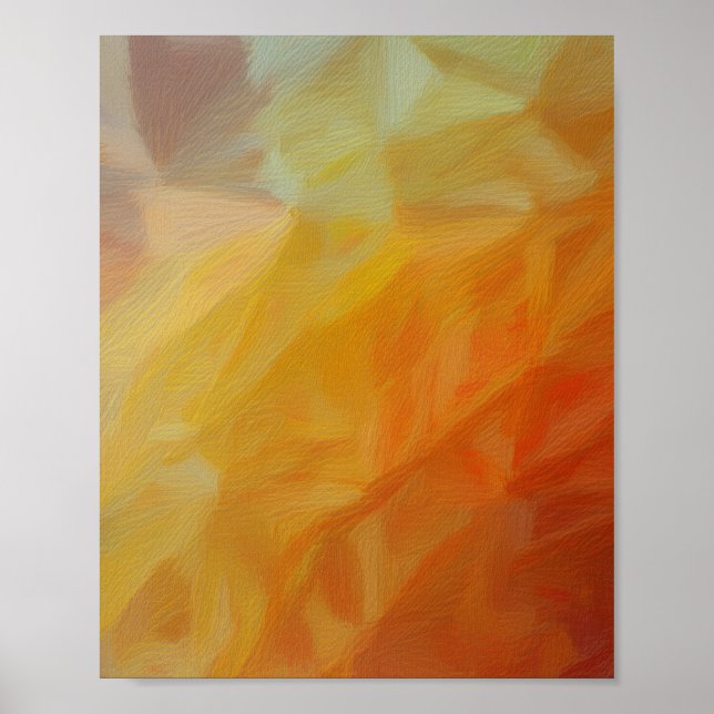 Poster Calor Abstrato: Mosaico Impressionista (Frente)