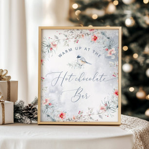 Poster Calor de Natal no bar de chocolate quente