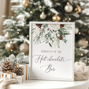 Poster Calor de Natal no bar de chocolate quente