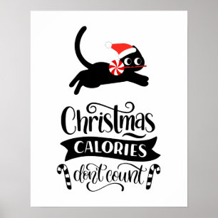 Poster Calorias de Natal Não Contem Férias
