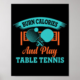 Poster Calorias De Queimação Divertida E Jogar Ping De Jo