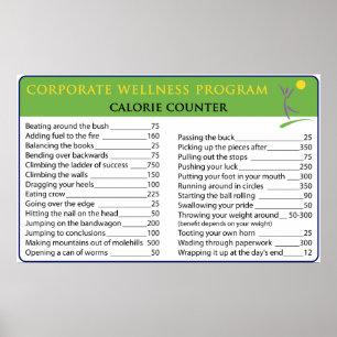 Poster Calorias do trabalho