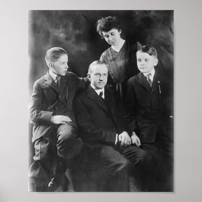 Poster Calvin Coolidge e Família (Frente)
