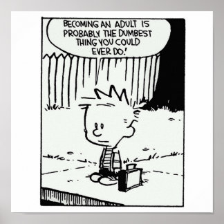 Poster calvin Tornando-se um adulto é