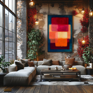 Poster Camadas Carmesim – Campos de Cores Celestiais Abst