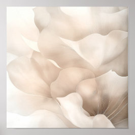 Poster Camadas de Pétalas Sussurradas – Flor Abstrata #1