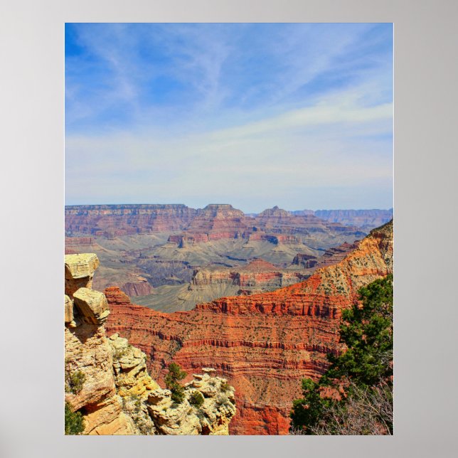 Poster Camadas de Rocha Vermelha do Grand Canyon (Frente)