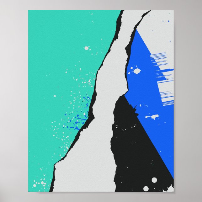 Poster Camadas de Tinta e Salpicos (Frente)