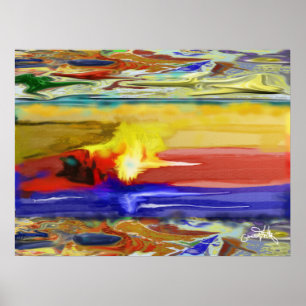 Poster Camadas no mundo abstrato
