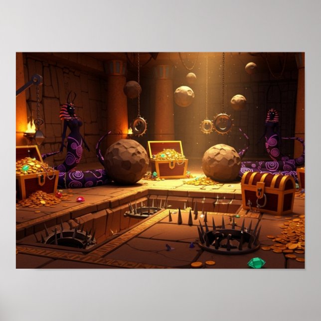 Poster Câmara dos Serpentes do Tesouro (Frente)