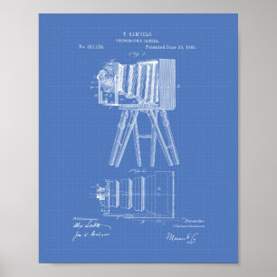 Póster Câmara Fotográfica 1885 - Arte Patente - Blueprint