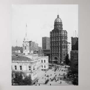 Poster Câmara Municipal e edifício do Mundo