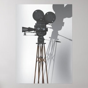 Póster Câmara Vintage Hollywood