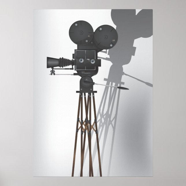 Póster Câmara Vintage Hollywood (Frente)