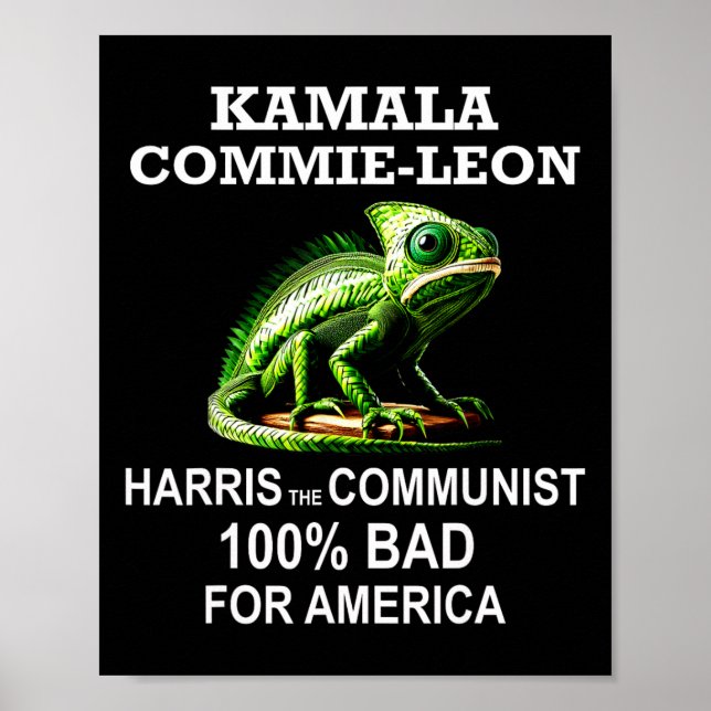 Poster Camarada Kamala Commie Leon Comunista Ha (Frente)