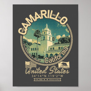 POSTER CAMARILLO CALIFÓRNIA - CIDADE DE CAMARILLO CA