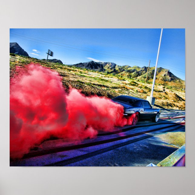 Póster Camaro Burnout 1967 (Frente)