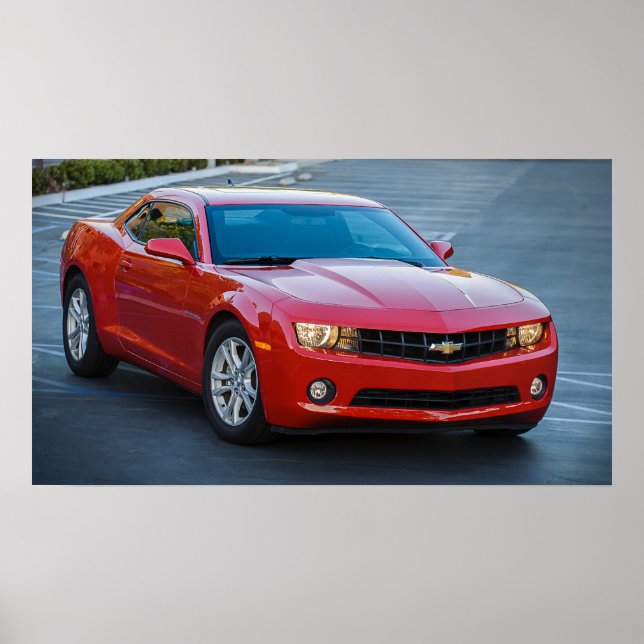 Poster Camaro Vermelho Chevrolet 2013 (Frente)