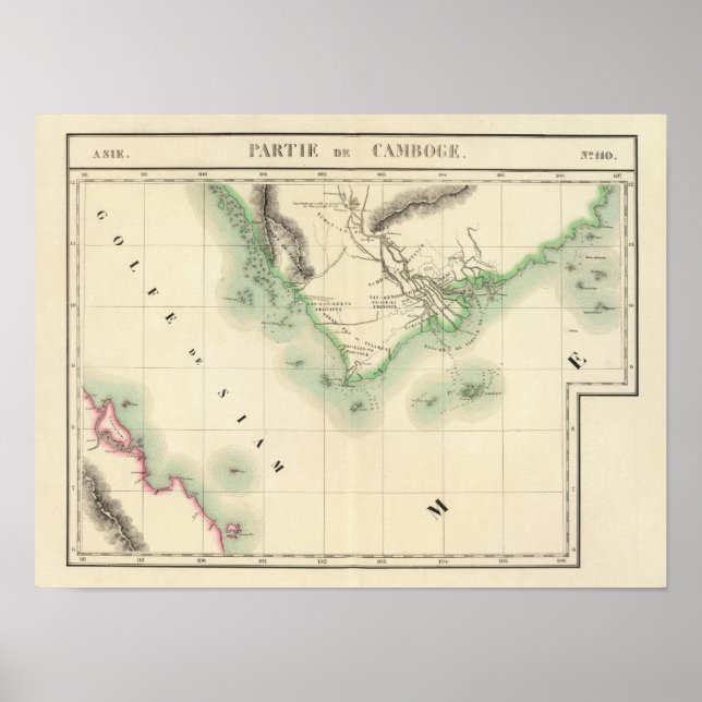 Póster Camboja, Ásia 110 (Frente)