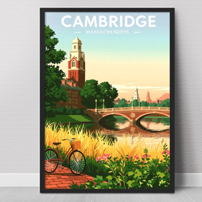 Poster Cambridge Massachusetts Vintage (Criador carregado)