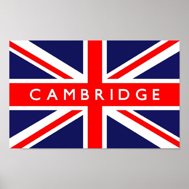 Póster Cambridge UK Flag (Frente)