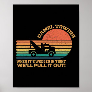Poster Camel Trazendo Humor Retro Adulto Dizendo Hallow E