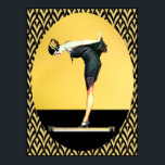 Poster Cameo Art Deco<br><div class="desc">Eu tirei uma imagem de vintage e tirei o fundo original e fiz um dos meus em ouro e preto e com um padrão de deco de arte. Este é um poster ou impressão adorável para sua parede em casa ou pode ser usado para artesanatos. Escolha no menu lateral o...</div>