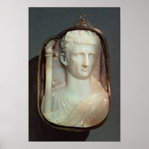 Póster Cameo da ágata que carrega o retrato de Claudius