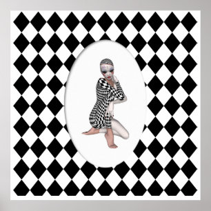 Póster Cameo do Harlequin do KRW