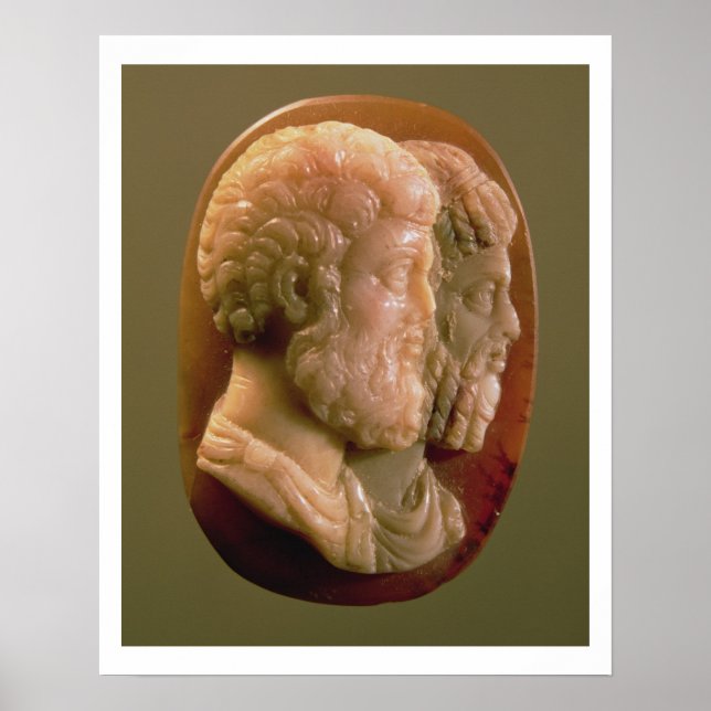 Poster Cameo representando Marcus Aurelius (121-180) e Lu (Frente)