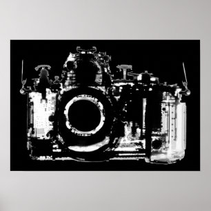 POSTER - CÂMERA DA VISÃO DO RAIO X - B&W
