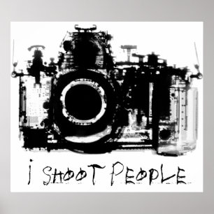 PÓSTER CÂMERA DA VISÃO DO RAIO X - PRETO & BRANCO