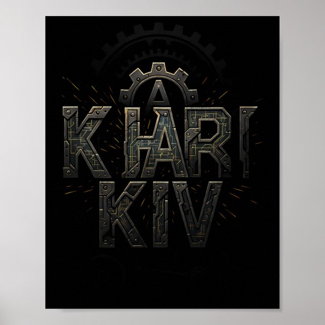 Poster Câmera de Estilo Circuito Tech Kharkiv Ucrânia Cid (Frente)