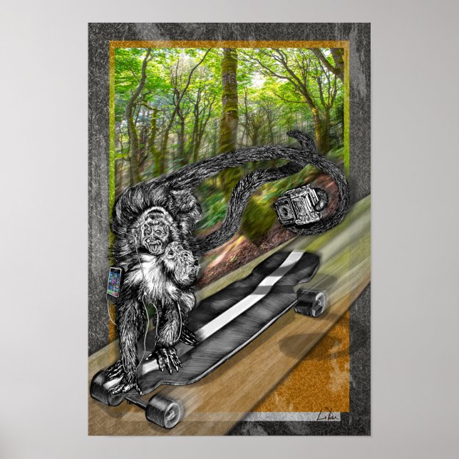 Poster Câmera de Skater Mackey Selfie Simian (Frente)