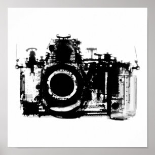 PÓSTER CÂMERA DE VISÃO X-RAY - PRETO E BRANCO