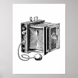 Póster Câmera do vintage - fotografia antiga das câmera