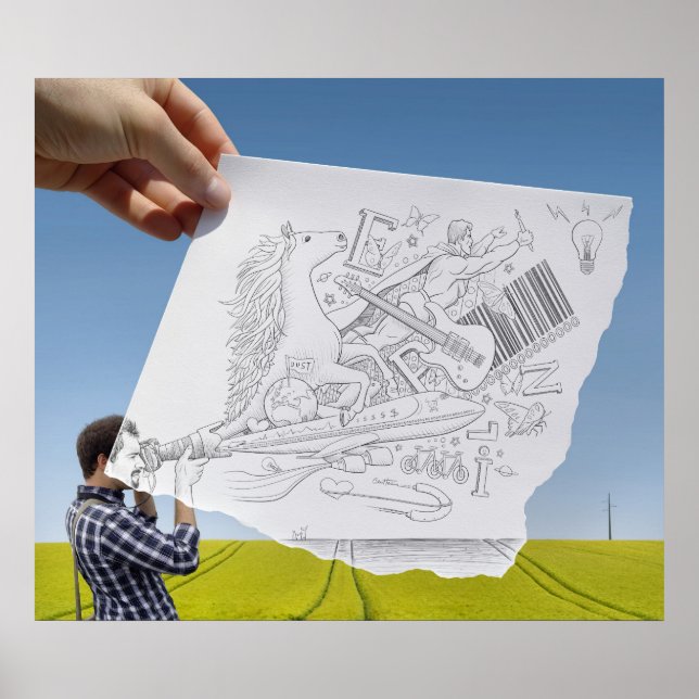 Póster Câmera Pencil Vs - Inspiração (Frente)