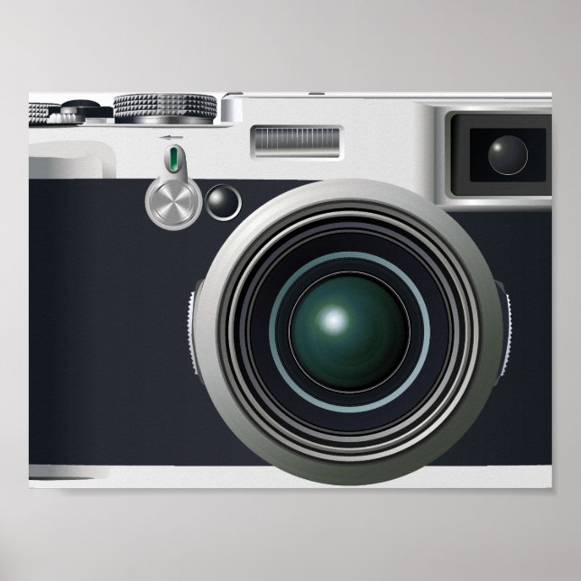 Póster Câmera preta antiga (Frente)