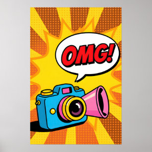 Poster Câmera Retro Pop Art