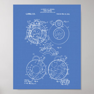 Poster Camera Shutter 1914 - Esquema de Arte Patente