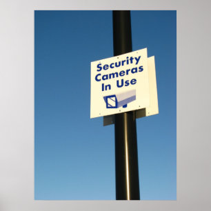 Poster Câmeras de segurança em uso