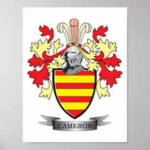 Póster Cameron Family Crest Casaco de Armas