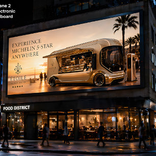 Poster Camião de comida Michelin futurista – Luxo Móvel